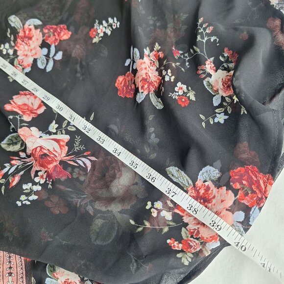 💙 Xhilaration Oversized Kimono Cardigan Size XL/2X/3X Cover Up Boho Cottage Hip - Picture 4 of 8